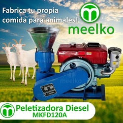 Máquina Meelko de hacer pellets concentrados balanceados 120 mm DIESEL