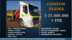 CAMION VOLVO PLUMA 2019