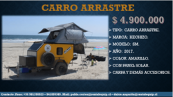 CARRO ARRASTRE 2017 CON PANEL SOLAR