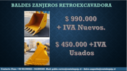 BALDES ZANJEROS PARA RETROEXCAVADORA